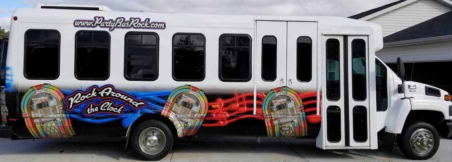 White party bus Wentzville MO