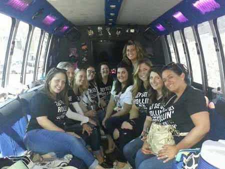 This Bachelorette party to the limo bus to a Grafton winery.