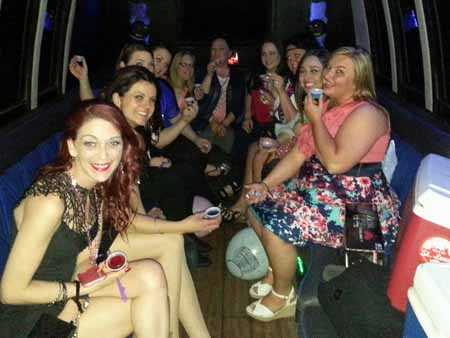 St. Peters bachelorette party takes limo bus to dance club.