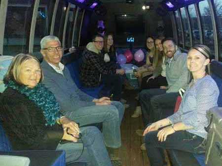 21st birthday party ideas - take a limo bus!