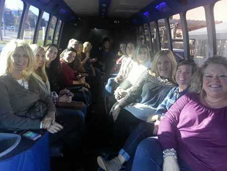 girls night out party bus transportation.